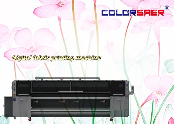 Efficiente Stabile 3200mm Digital Inkjet Fabric Printing Machine Polyester & Cotton Textile Plotter con 4 pezzi e testa di stampa