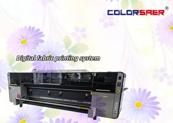 SAER I3200 Testa di stampa CMYK 4 colori & CMYKGRBK 8 colori 3,2m Macchina di stampa tessile per materiali poliesteri e cotone