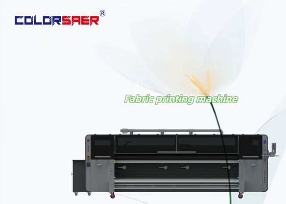 Sistema di stampa digitale ad alta velocità su tessuto CMYK Stampante tessile con unità di riscaldamento per fissaggio Macchina all-in-one
