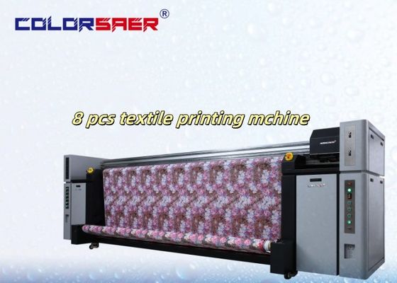 Alta efficienza Digital Flag Banner Machine Gran formato 3,2m Inkjet Printer 8pcs I3200 Durable Sublimation Dye Ink Printer