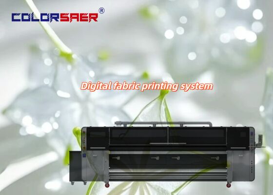 SAER COLOR Premium Dye Sublimation Printer con testina di stampa KJ48-QL 3200mm Larghezza di stampa Automatica da rotolamento a rotolamento per tessuti di cotone e poliestere