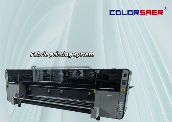 Nuovo innovativo modello SAER 3200mm stampante tessile a getto d'inchiostro con riscaldatore ad infrarossi lontani sistema all-in-one con testina di stampa KJ4B-QL