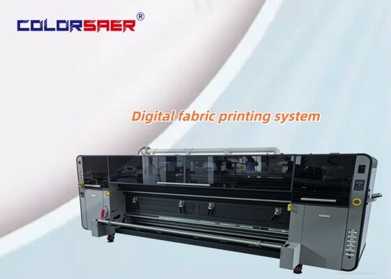 Macchina automatica per la stampa digitale tessile roll-to-roll con riscaldatore a infrarossi lontani e larghezza di stampa di 3200 mm
