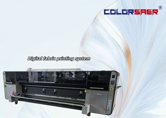 Macchina da stampa digitale tessile di grande formato colorata da 3200 mm, plotter per tessuti ad alta produttività per materiali in poliestere e cotone